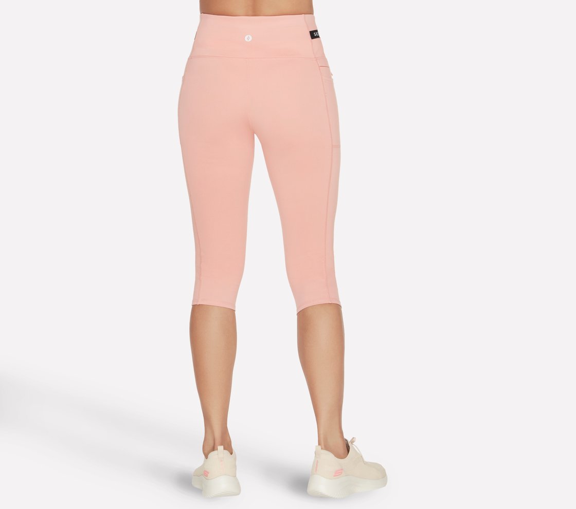 GOSTRETCH CAPRI, CORAL/LIME Apparel Top View