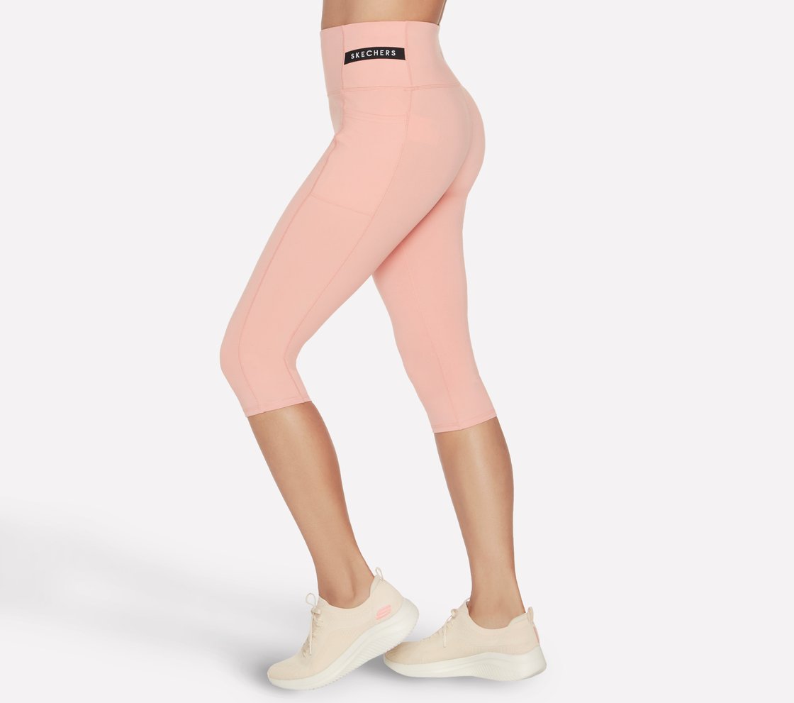 GOSTRETCH CAPRI, CORAL/LIME Apparel Bottom View