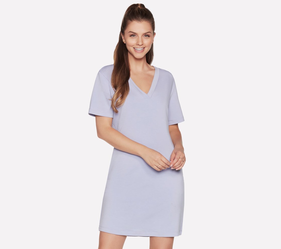 SKECHLUXE RESTFUL SHORT SLEEV, LAVENDER/LIGHT PINK