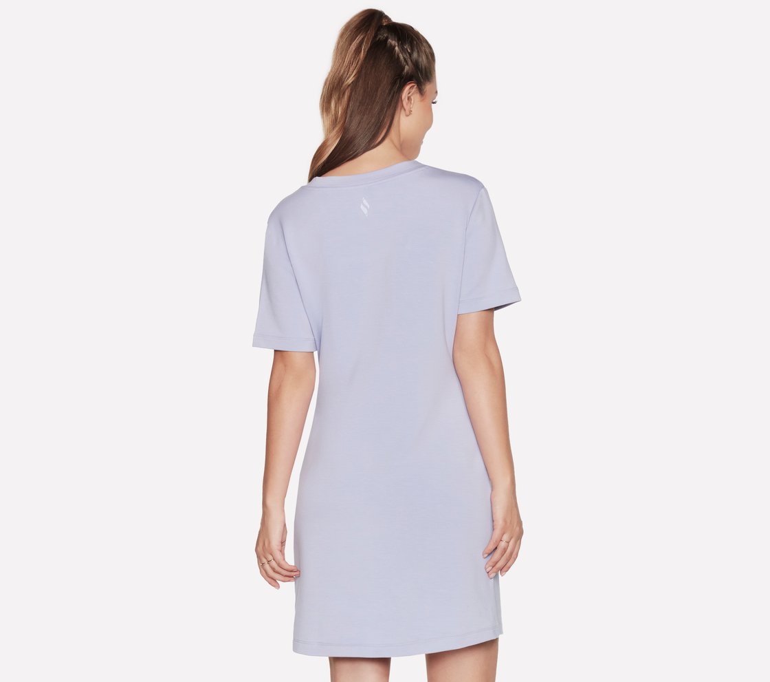 SKECHLUXE RESTFUL SHORT SLEEV, LAVENDER/LIGHT PINK Apparel Top View