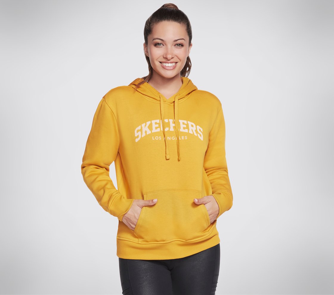 SKECHERS COLLEGIATE PO HOODIE, HONEY Apparel Lateral View