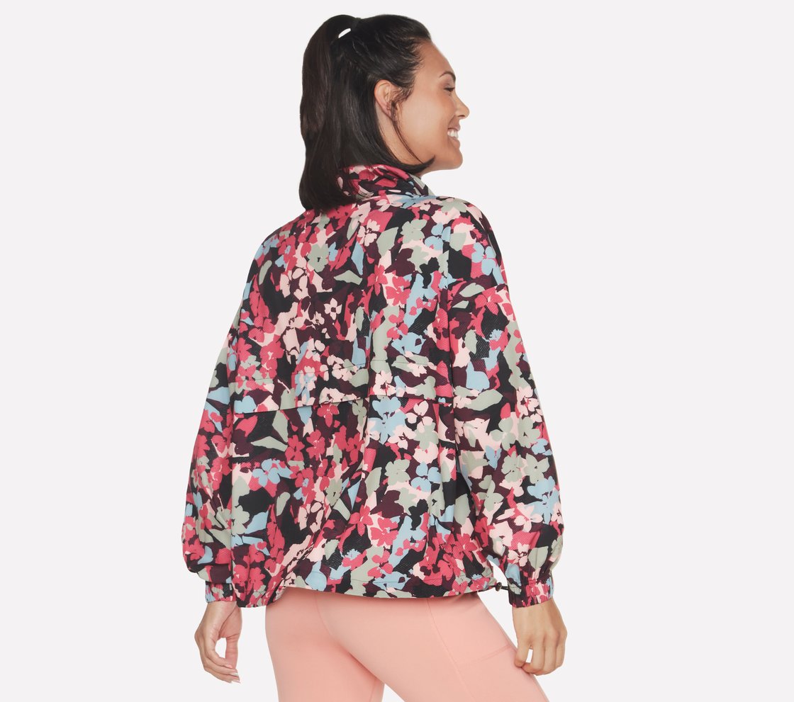 SKECHWEAVE TRAIL JACKET, BLACK/PURPLE/TURQUOISE Apparel Top View