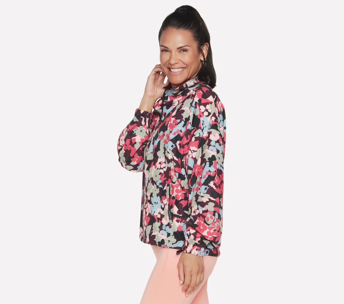 SKECHWEAVE TRAIL JACKET, BLACK/PURPLE/TURQUOISE Apparel Bottom View