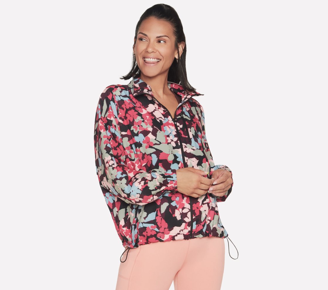 SKECHWEAVE TRAIL JACKET, BLACK/PURPLE/TURQUOISE Apparel Left View