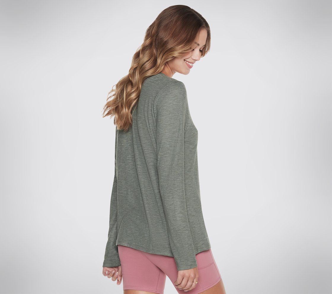 SKECHERS DIAMOND SCRIPT LONG, LIGHT GREEN Apparel Left View