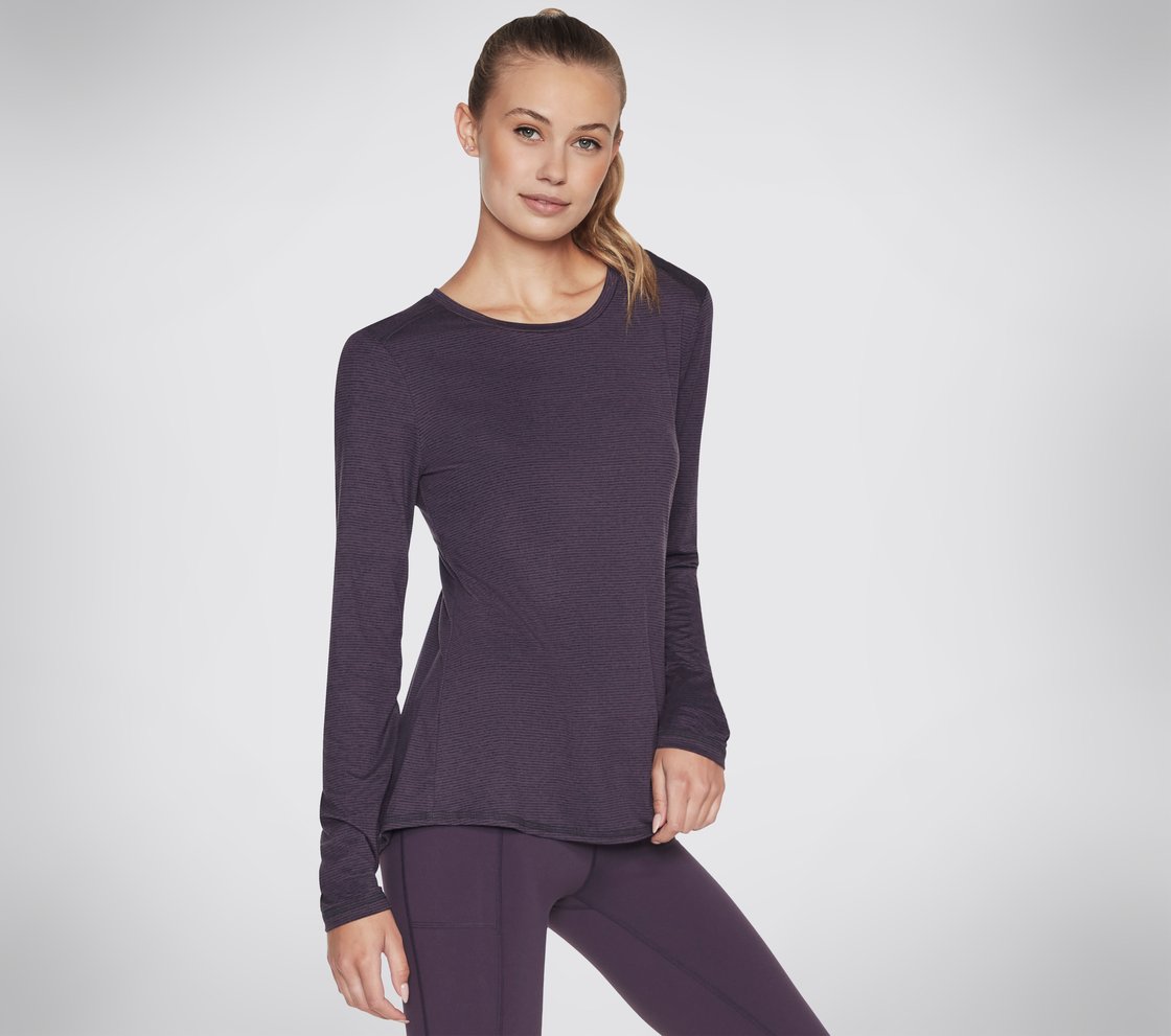 GODRI STRIDE LONGSLEEVE, DARK PURPLE Apparel Bottom View