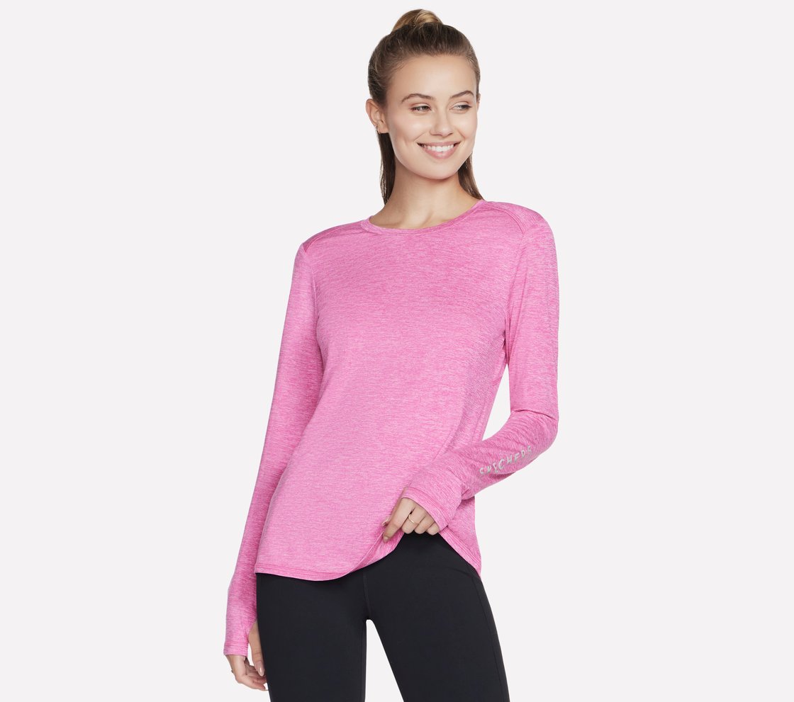 GODRI ESSENTIAL LONGSLEEVE, PPINK Apparel Lateral View