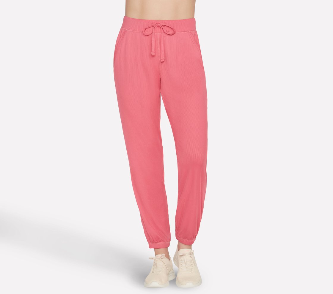 GODRI RESTORATIVE RIB JOGGER, RED/BLUE Apparel Lateral View