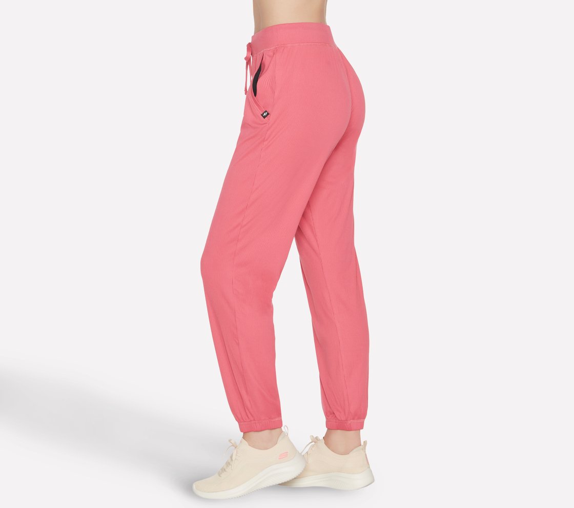 GODRI RESTORATIVE RIB JOGGER, RED/BLUE Apparel Bottom View