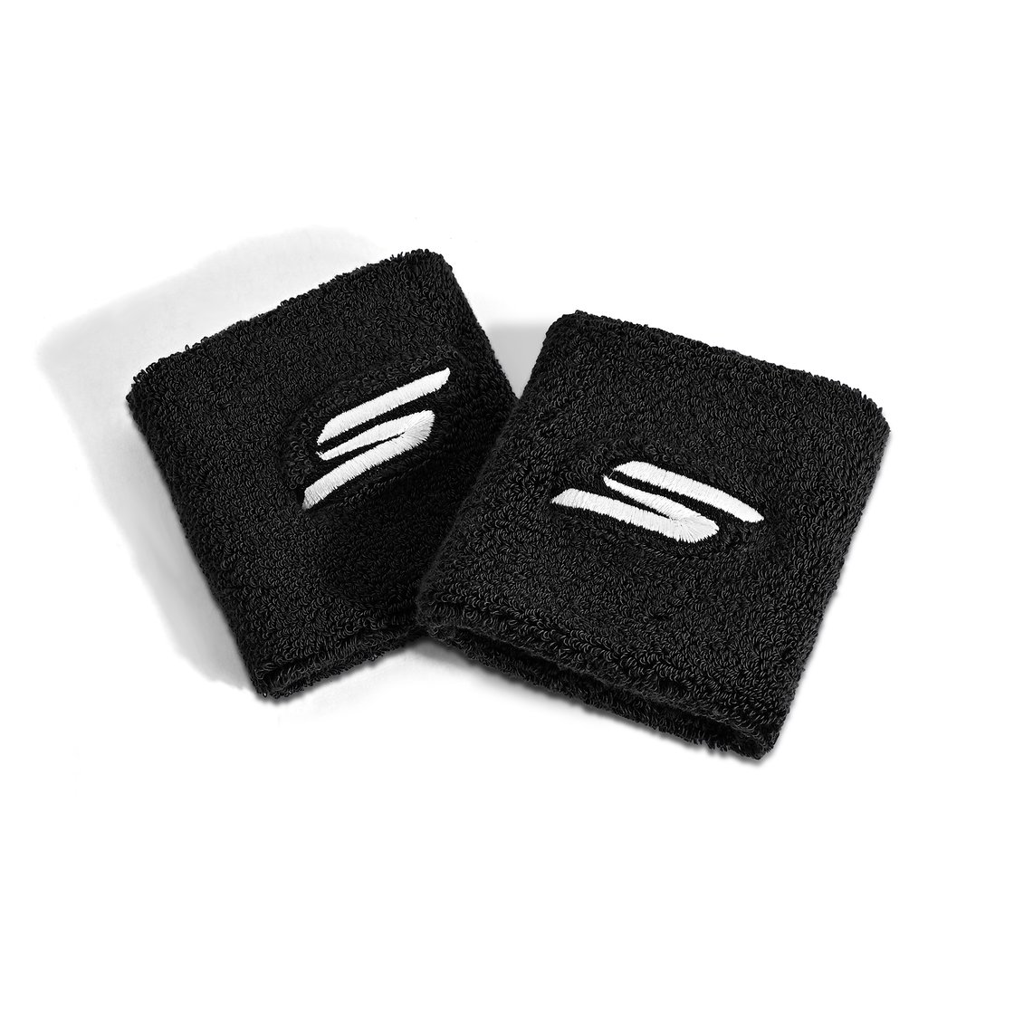 2 PK FULL TERRY WRIST BAND, BLACK