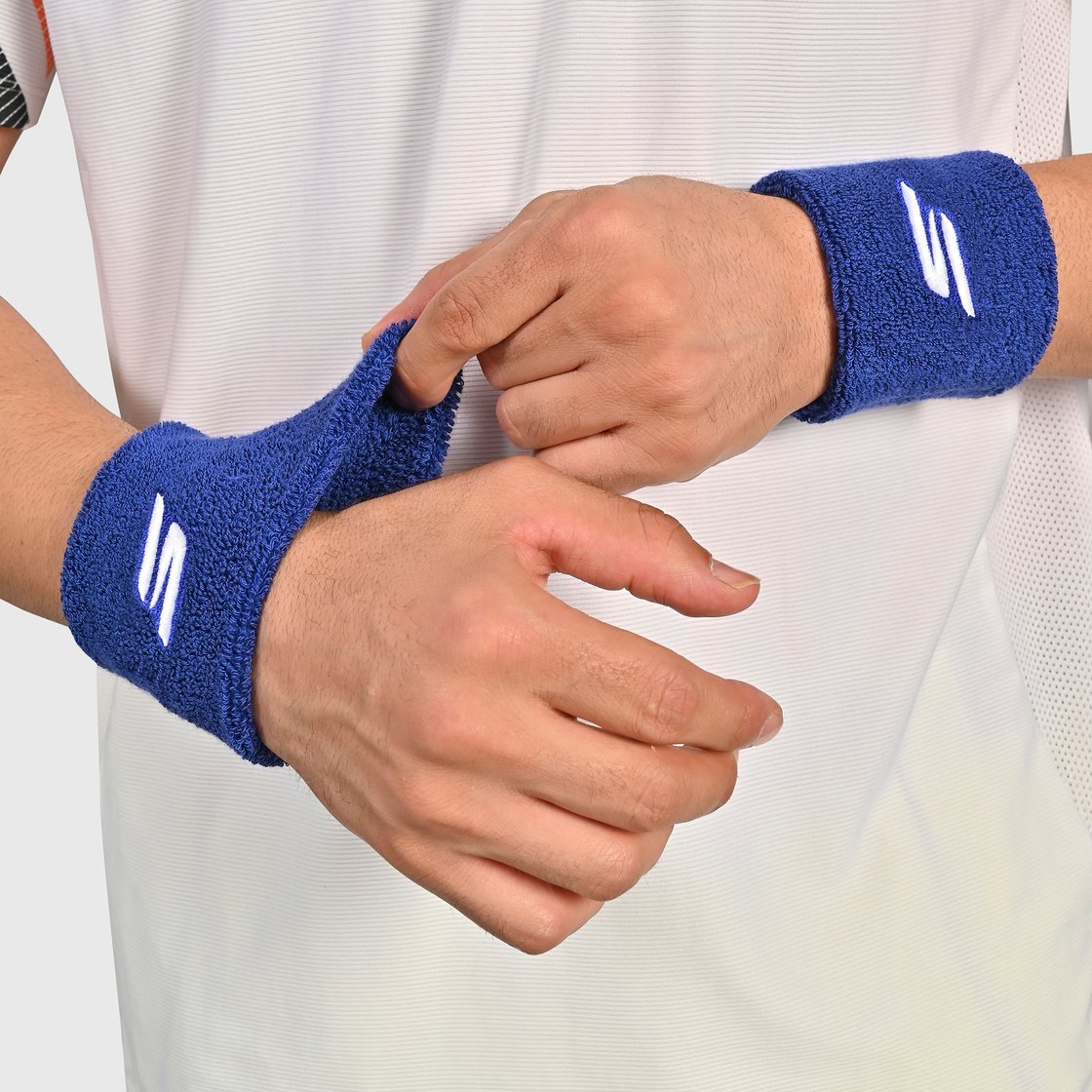 2 PK FULL TERRY WRIST BAND, NAVY Accessories Right View