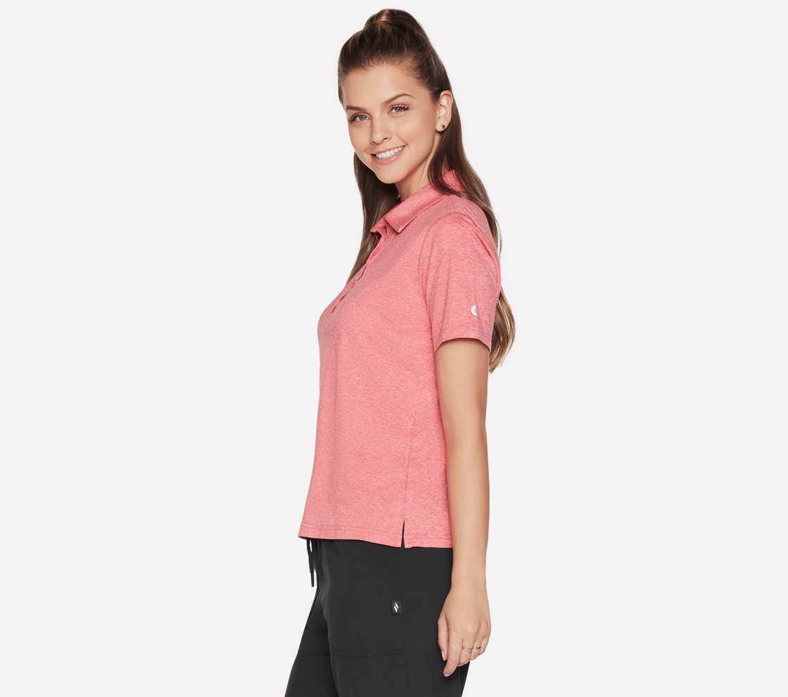 GODRI SWIFT CLUB POLO, RED/PINK Apparel Bottom View