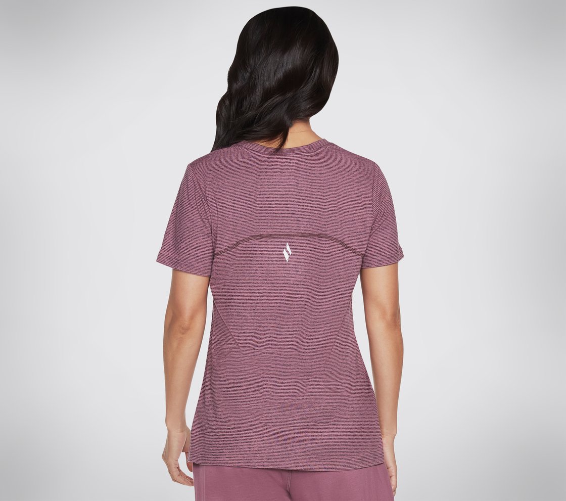 GODRI STRIDE T-SHIRT, DARK MAUVE Apparel Top View
