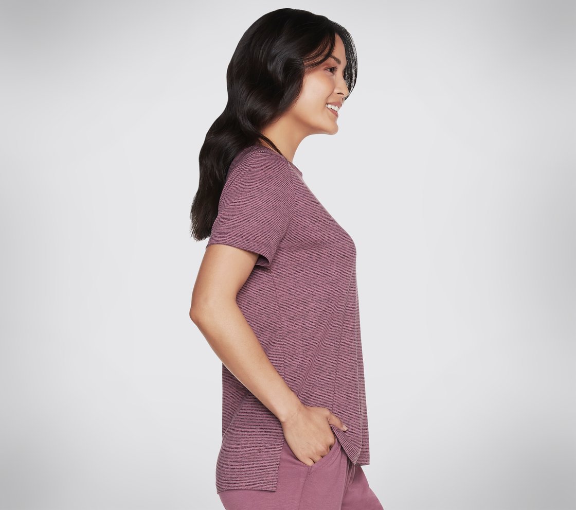 GODRI STRIDE T-SHIRT, DARK MAUVE Apparel Bottom View