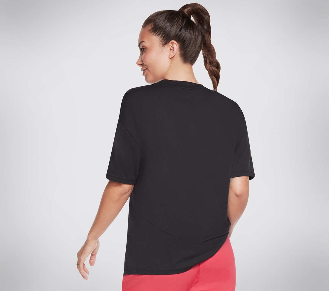 SKECHERS DLITES EVERYBODY T-SHIRT, BBBBLACK Apparel Top View