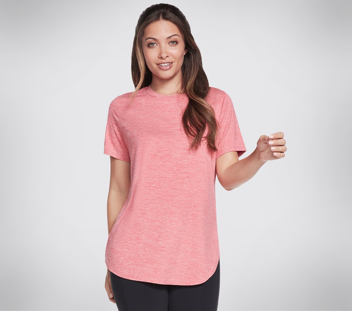 GODRI SWIFT TUNIC T-SHIRT, RED/PINK Apparel Lateral View