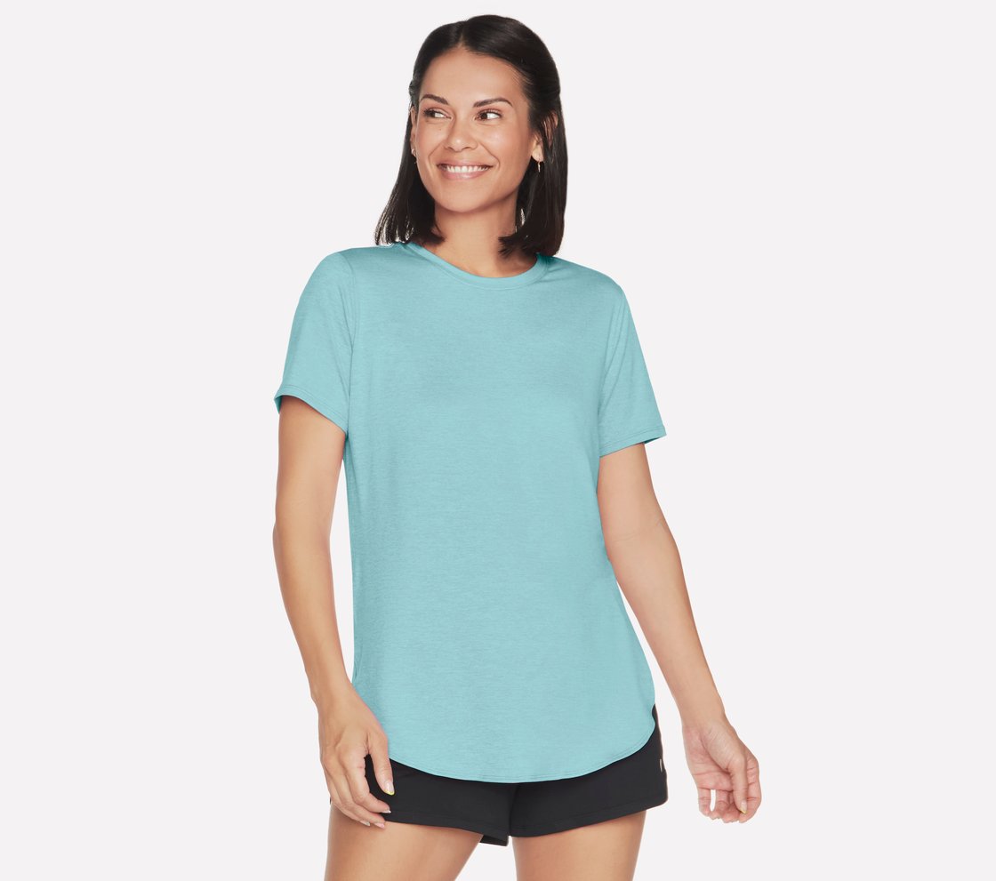 GODRI SWIFT TUNIC T-SHIRT, TURQUOISE Apparel Lateral View