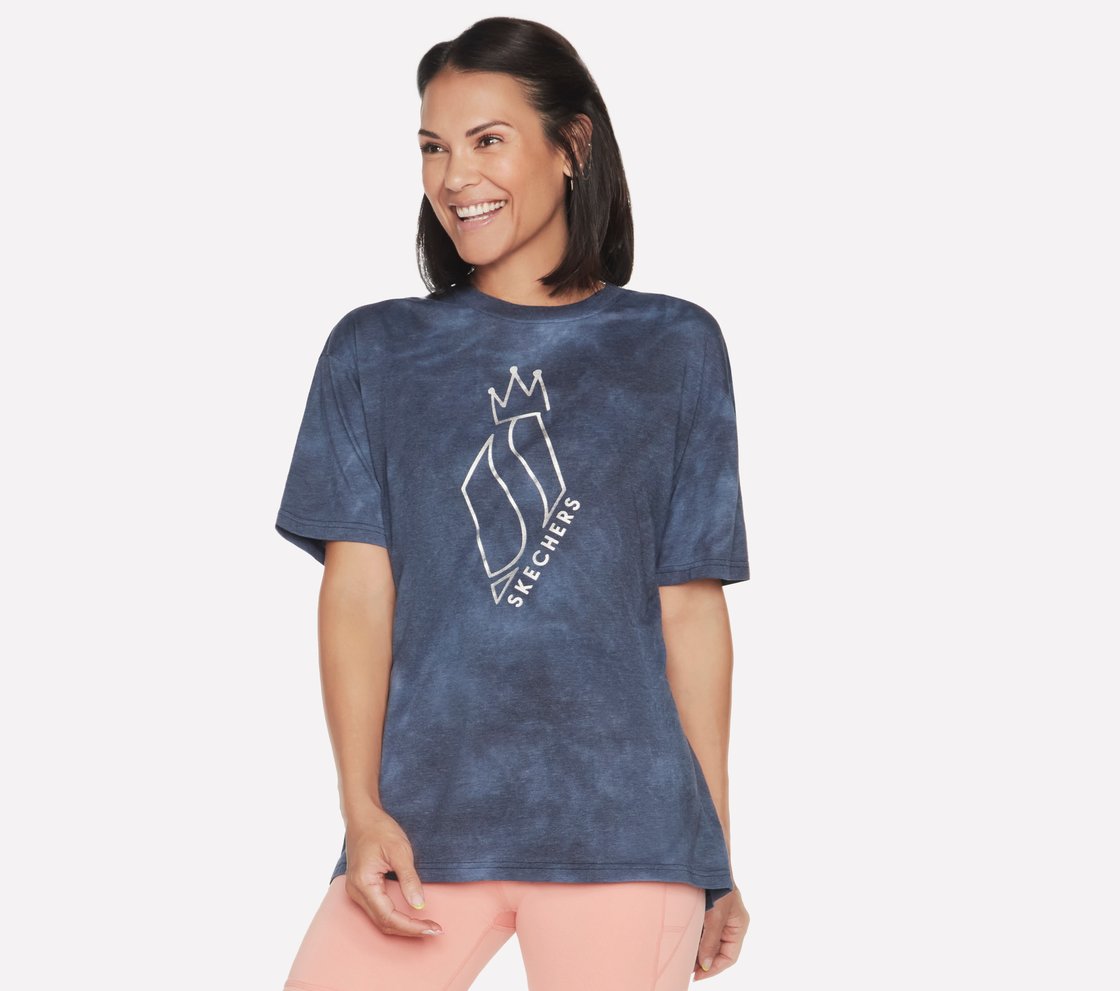 SKECHDYE DIAMOND T-SHIRT, NNNAVY Apparel Lateral View