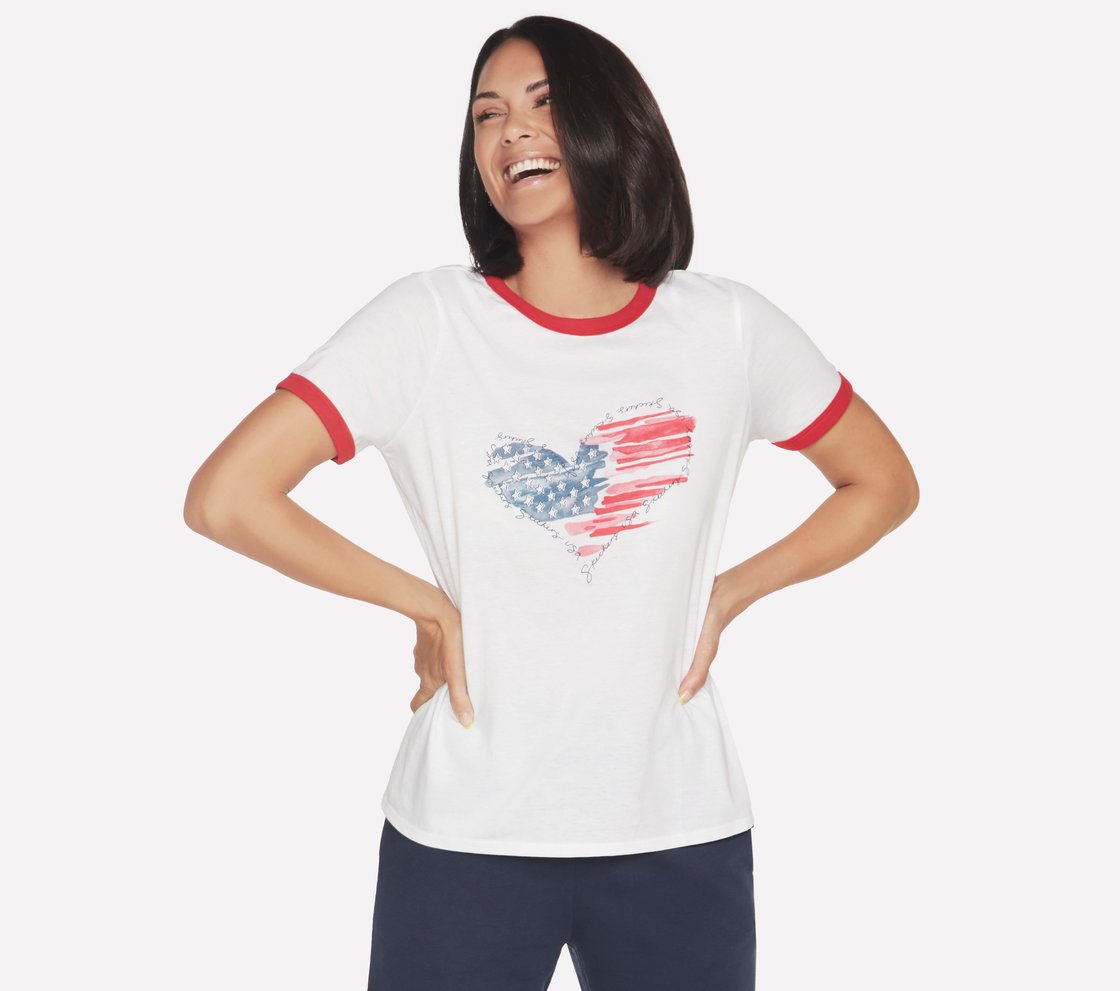 AMERICANA T-SHIRT, WWWHITE Apparel Lateral View