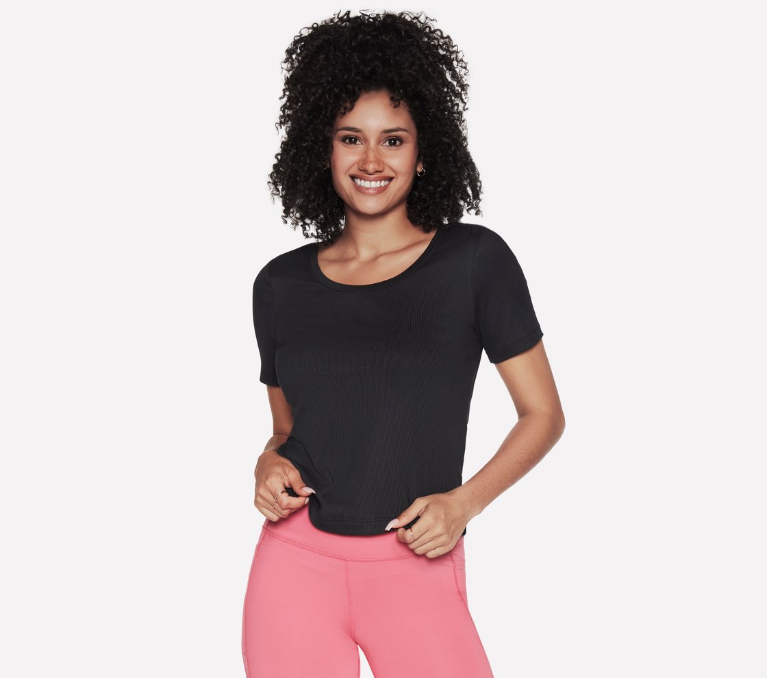GODRI RESTORATIVE RIB T-SHIRT, BBBBLACK Apparel Lateral View