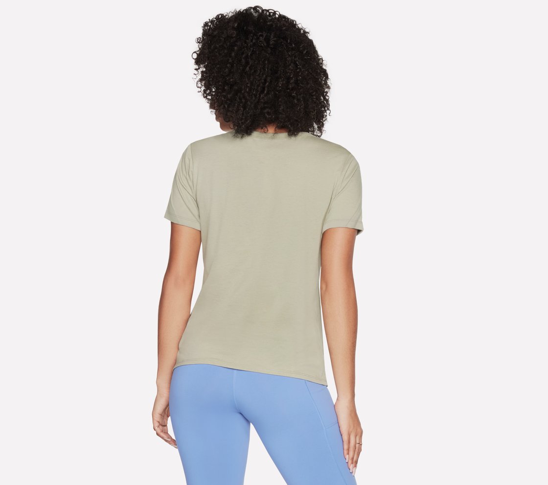 MOUNTAINSCAPE T-SHIRT, GREEN/WHITE Apparel Top View