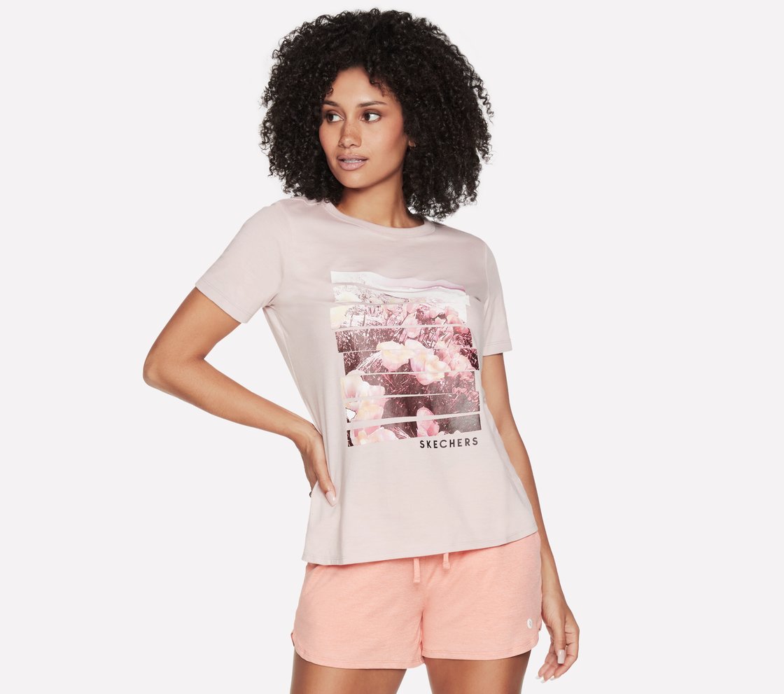 SKECHERS DREAMY ESCAPE T-SHIRT, LLIGHT PINK Apparel Lateral View