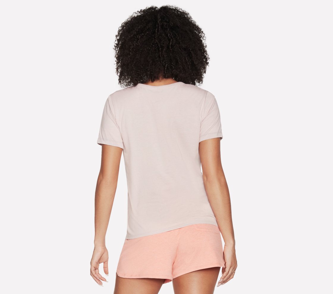 SKECHERS DREAMY ESCAPE T-SHIRT, LLIGHT PINK Apparel Top View