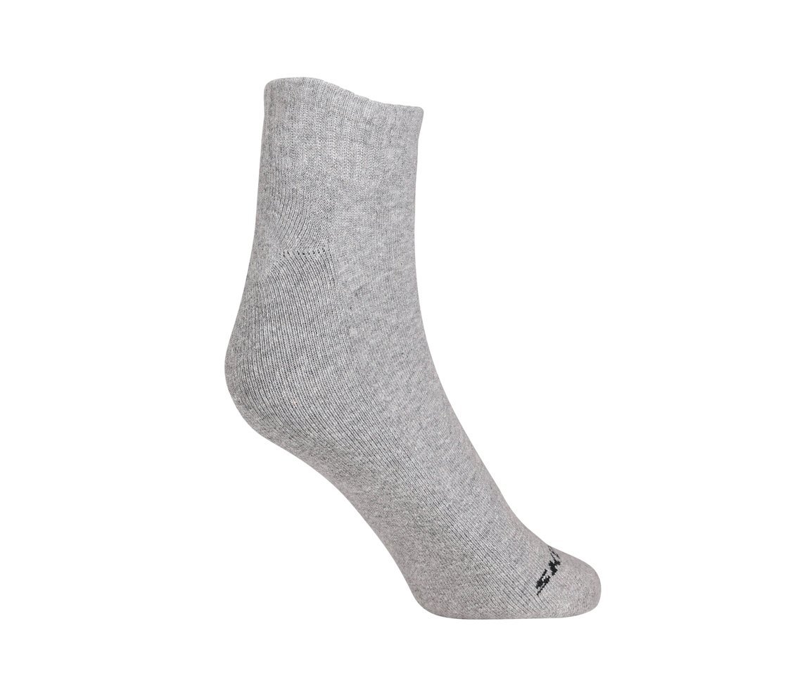 1PK MENS 1/2 TERRY ANKLE, GRAY Accessories Top View