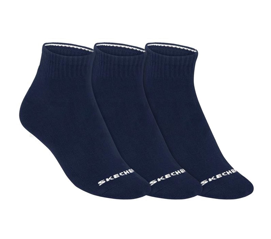 3PK MENS 1/2 TERRY ANKLE, NAVY Accessories Lateral View