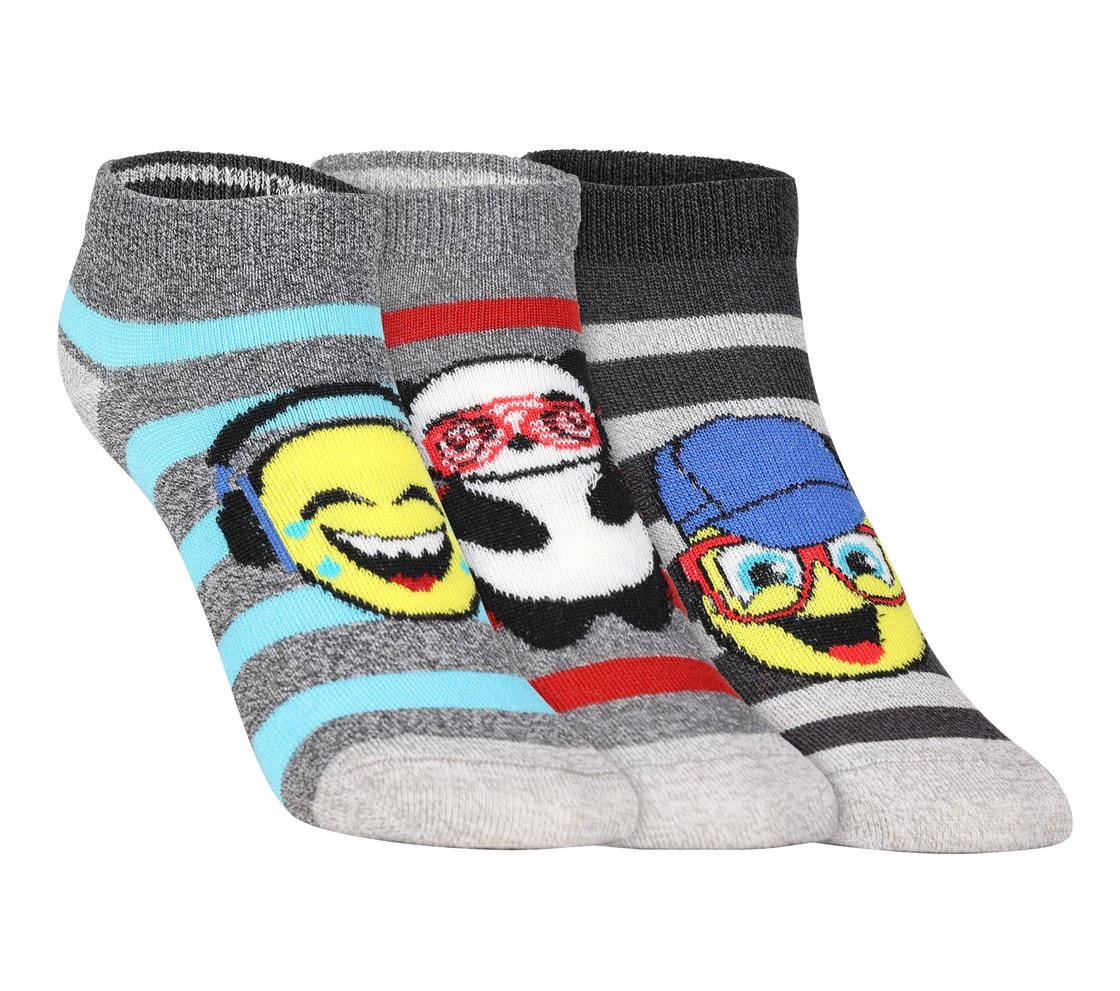 3PK BOYS NON TERRY LOW CUT, MMULTI