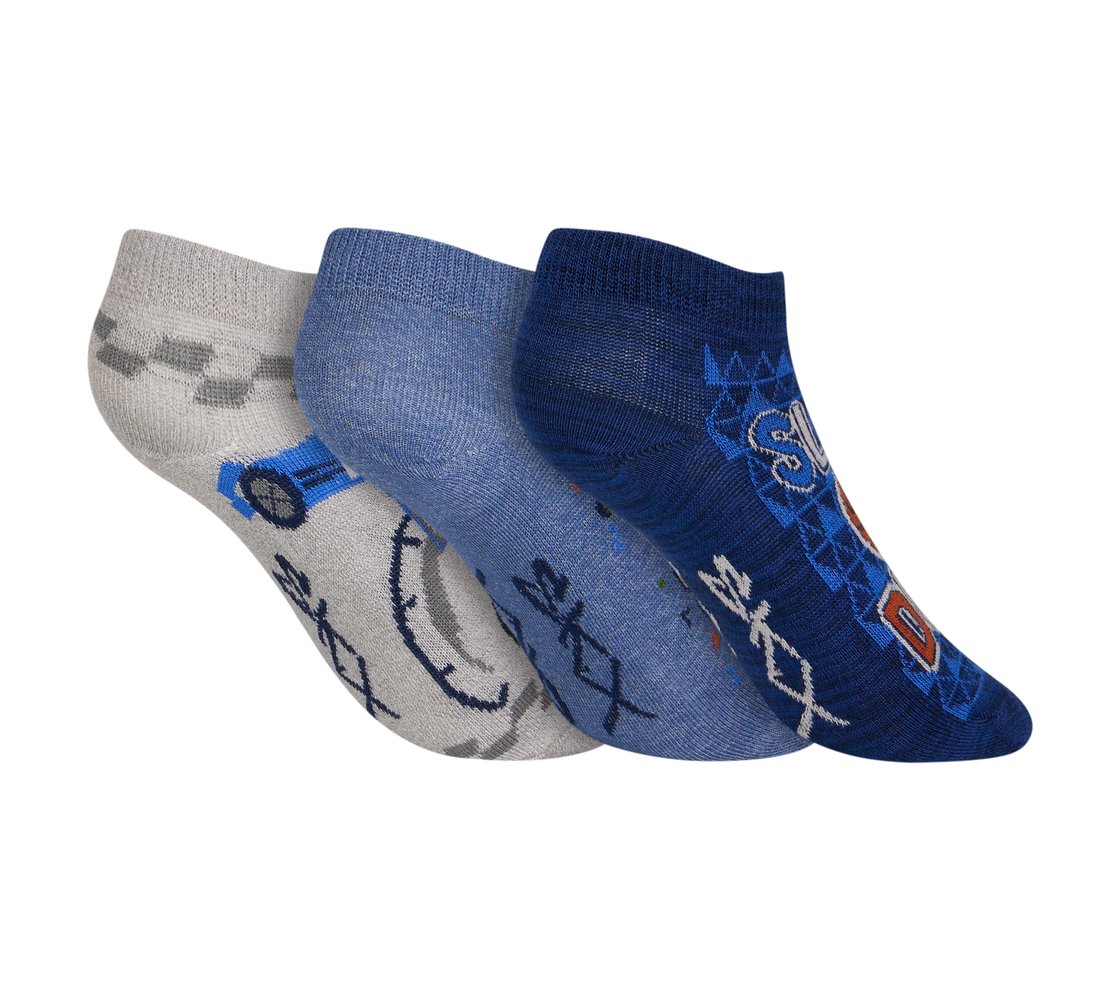 3PK BOYS NON TERRY LOW CUT, MMULTI Accessories Top View