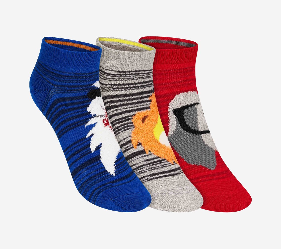 3 Pack of BOYS NON TERRY FEATHER LOW CUT, MMULTI