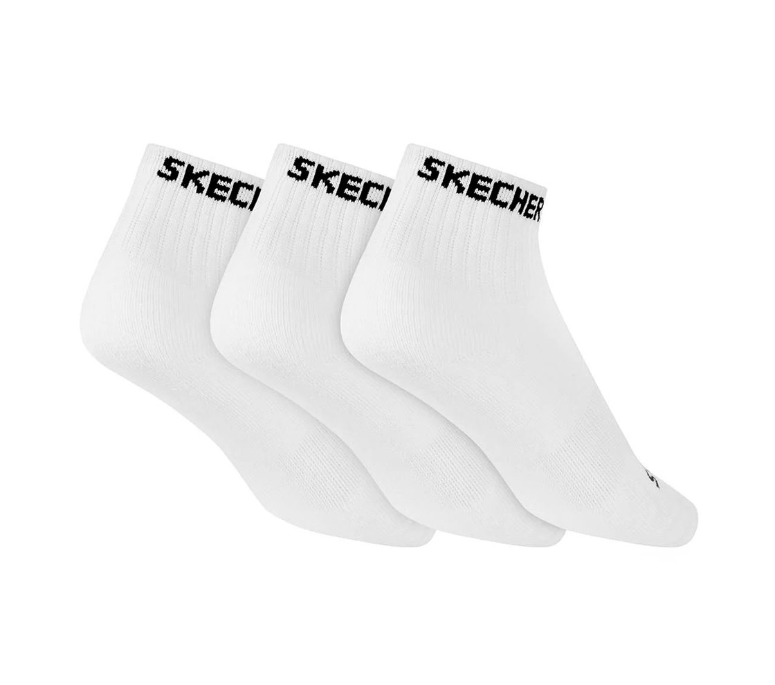 3PK KIDS HALF TERRY ANKLE, WHITE Accessories Top View