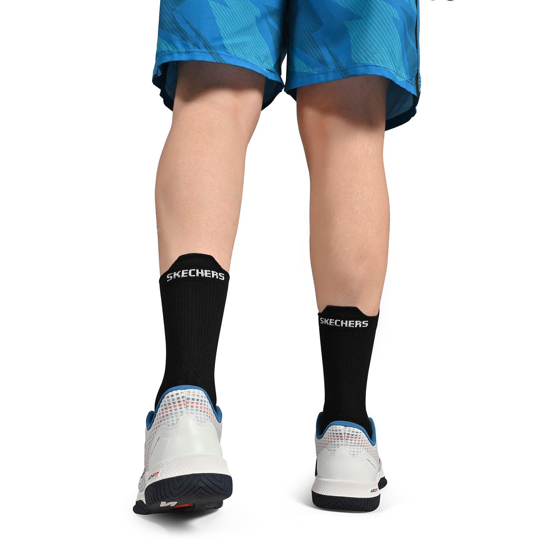 PACK OF TWO COURT SOCK, BLACK/LIME Accessories Right View