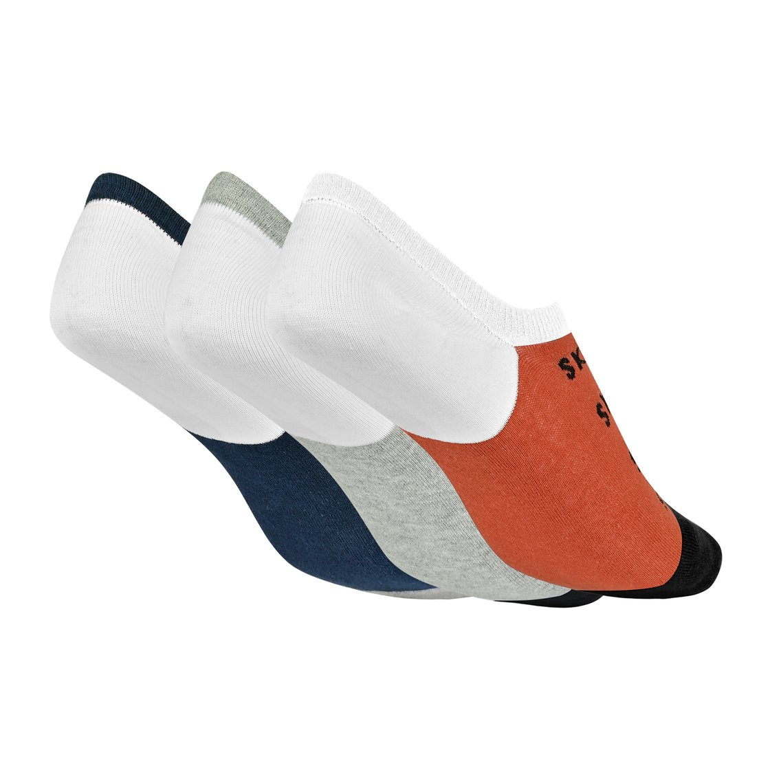 3PK MENS BRANDED NON TERRY LI, ORANGE/NAVY Accessories Top View