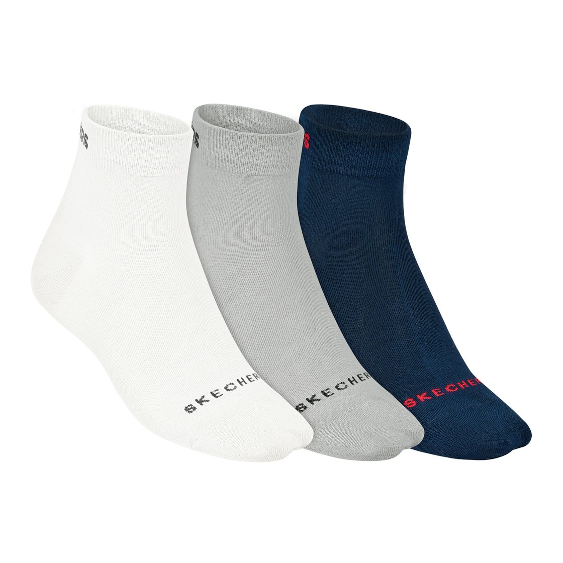 3pk Mens Non Terry Bamboo Ank, NVY/GRY/WHT Accessories Lateral View