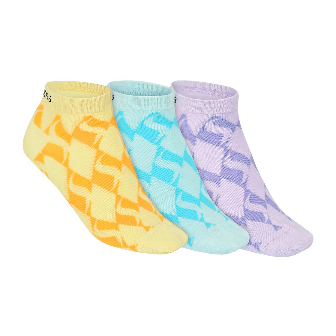 3PK WOMENS AOP NON TERRY LOWC, LAVENDER/TURQUOISE Accessories Lateral View