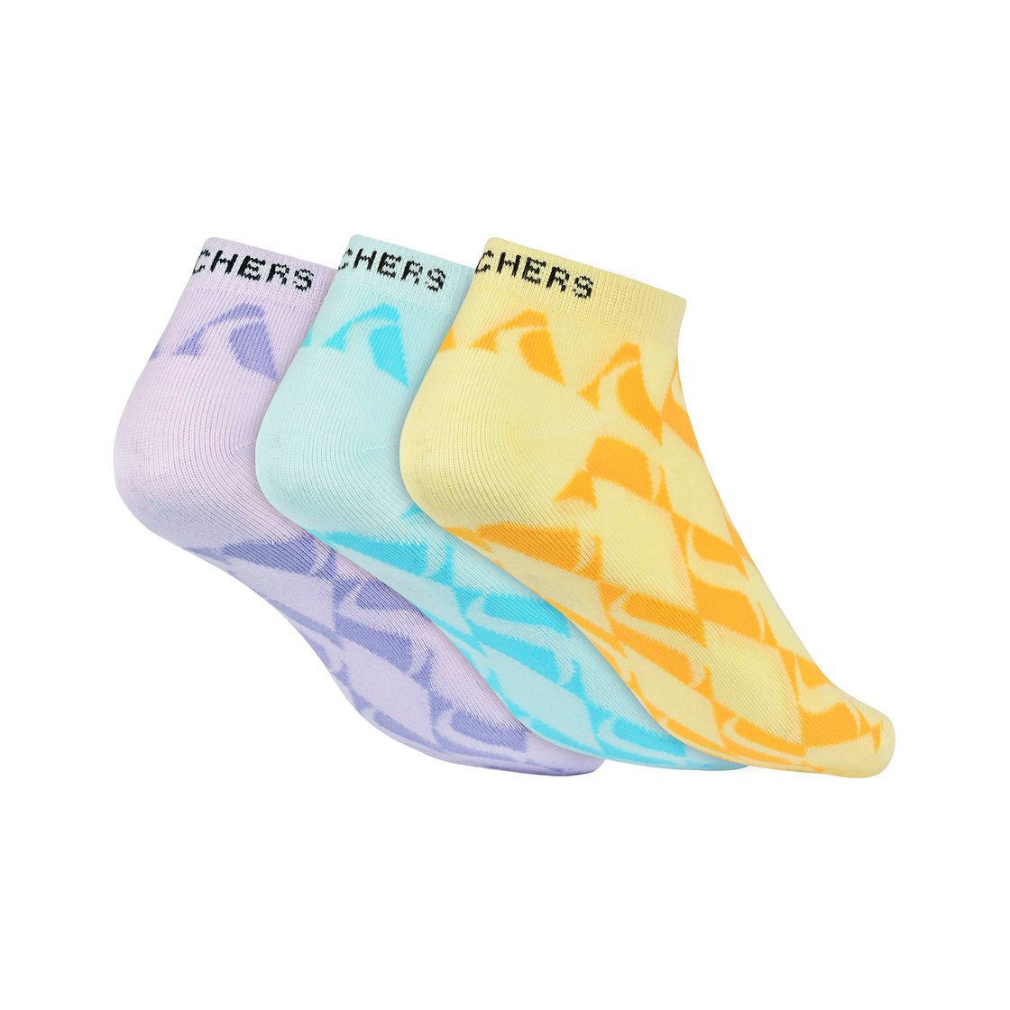 3PK WOMENS AOP NON TERRY LOWC, LAVENDER/TURQUOISE