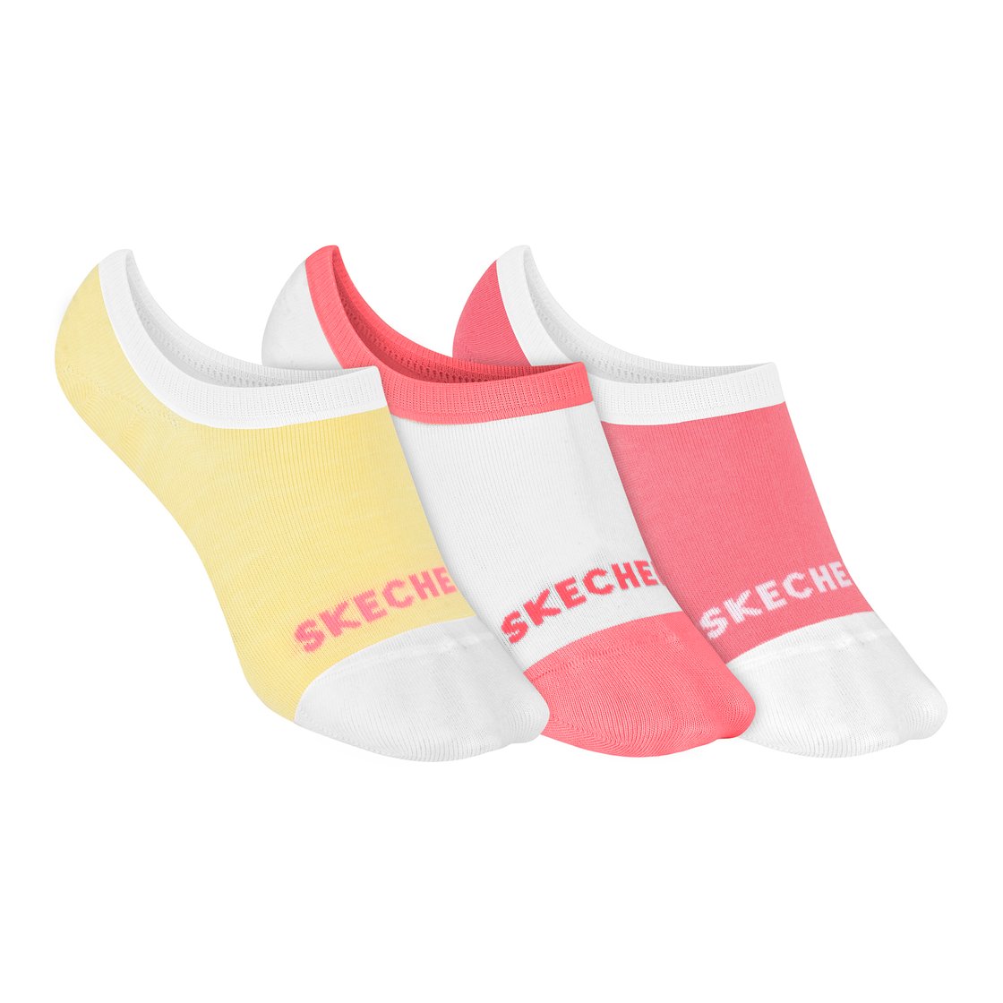 3PK WOMENS PLAIN NON TERRY LI, YELLOW/PINK Accessories Lateral View