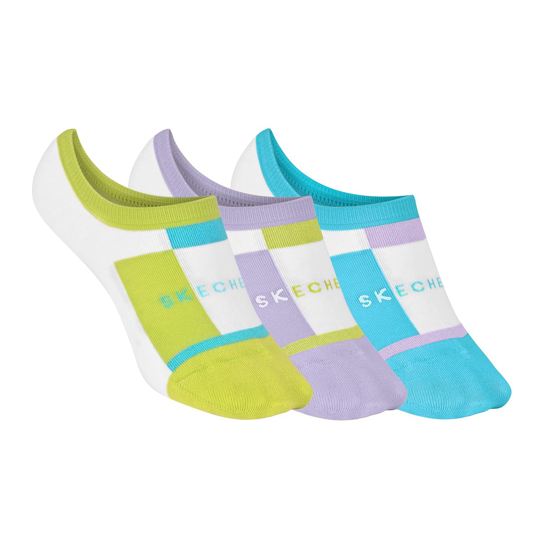3PK WOMENS BLOCK NON TERRY LI, PURPLE/AQUA/PINK