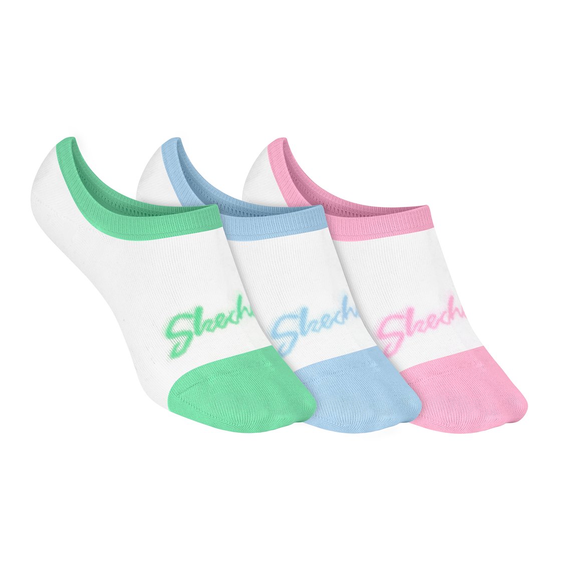3PK WOMENS CONTRAST NON TERRY, BLUE/GREEN Accessories Lateral View