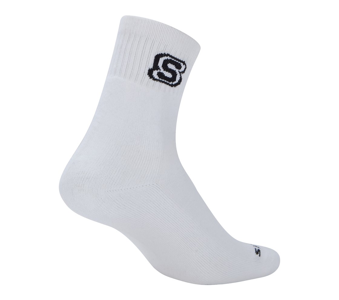 1PK HALF TERRY  CREW, WHITE
