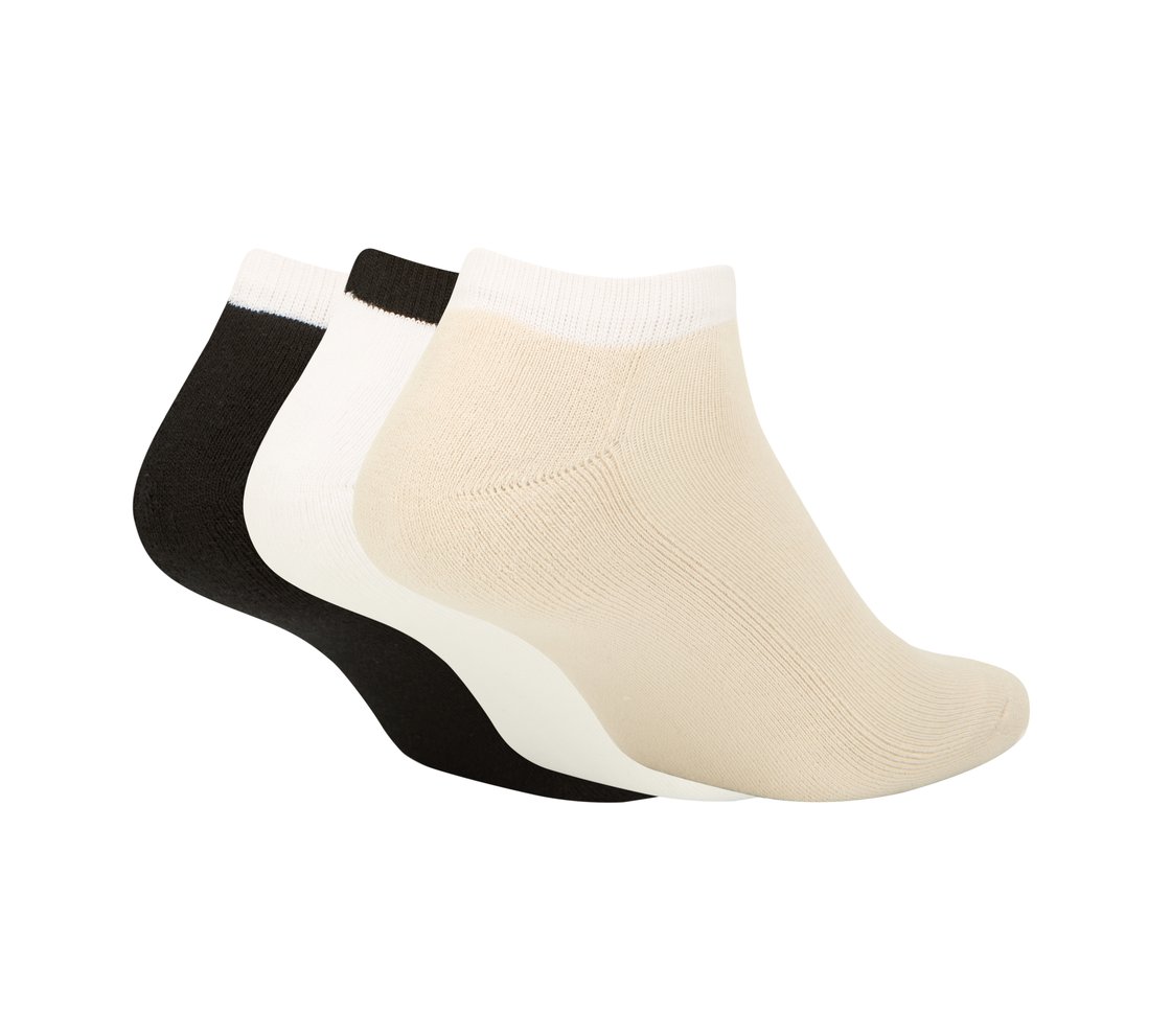 3PK MENS JACQUARD HALF TERRY LOWCUT, BLACK/NATURAL
