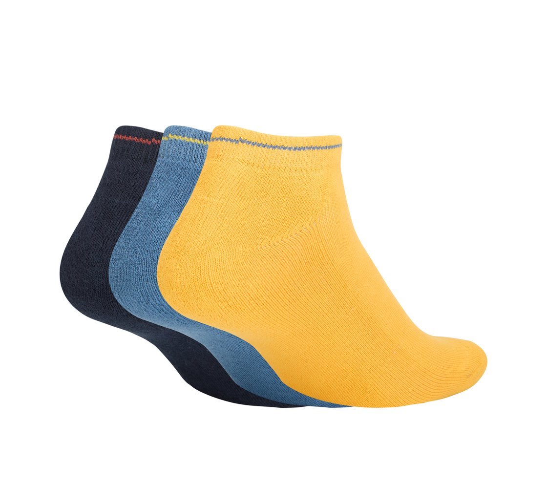 3PK MENS HALF TERRY LOWCUT, BLUE/YELLOW Accessories Top View