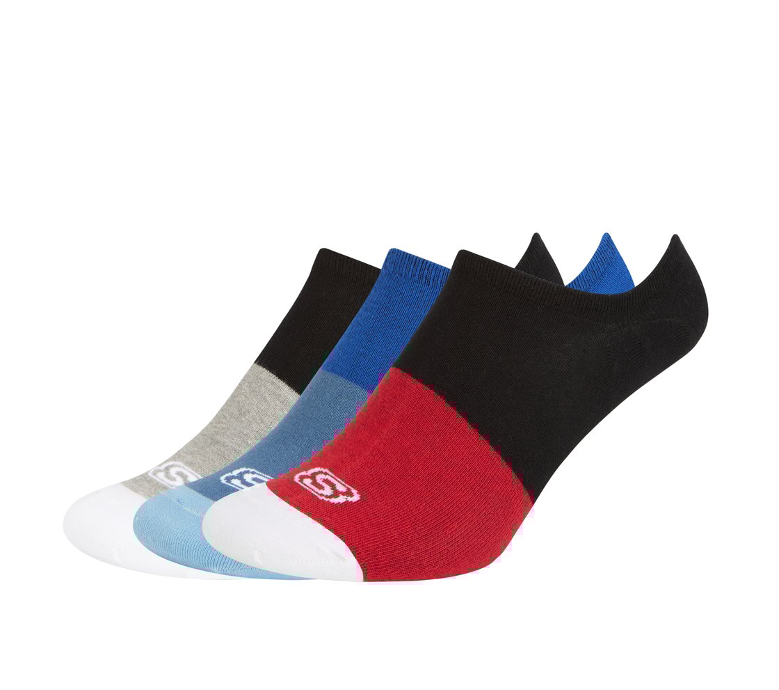 3PK MENS COLOR BLOCK NON TERRY LINER, MULTI Accessories Lateral View