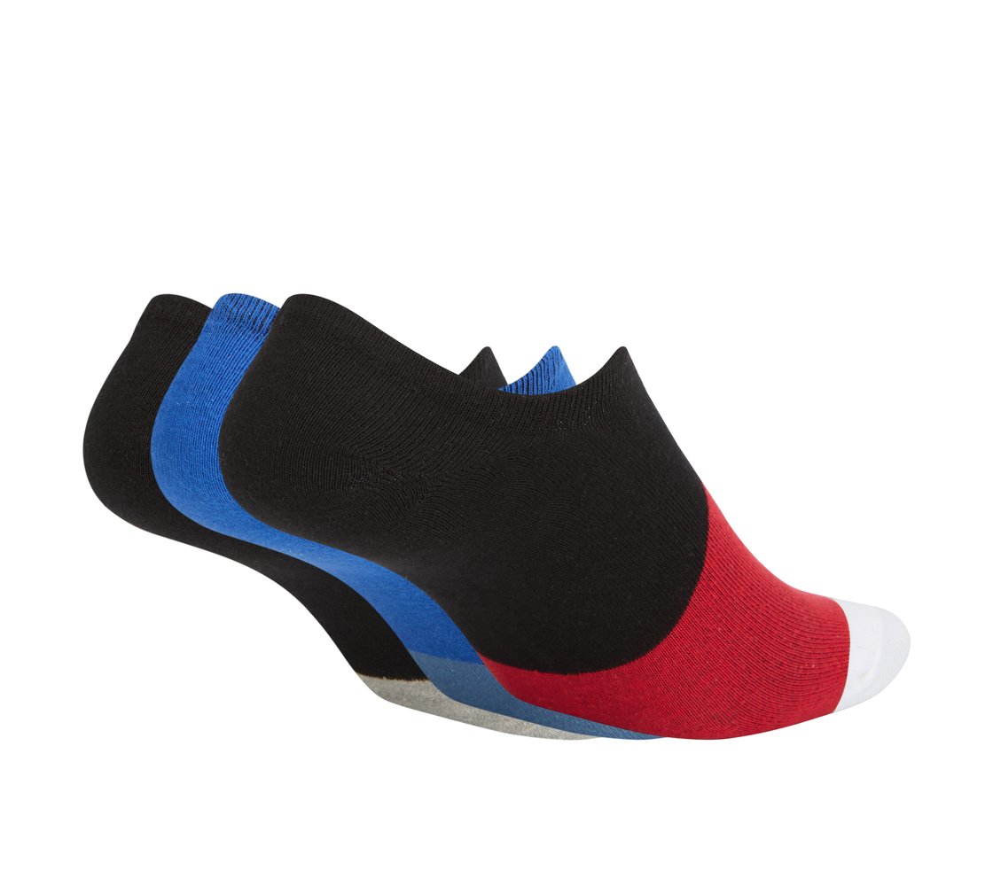 3PK MENS COLOR BLOCK NON TERRY LINER, MULTI Accessories Top View