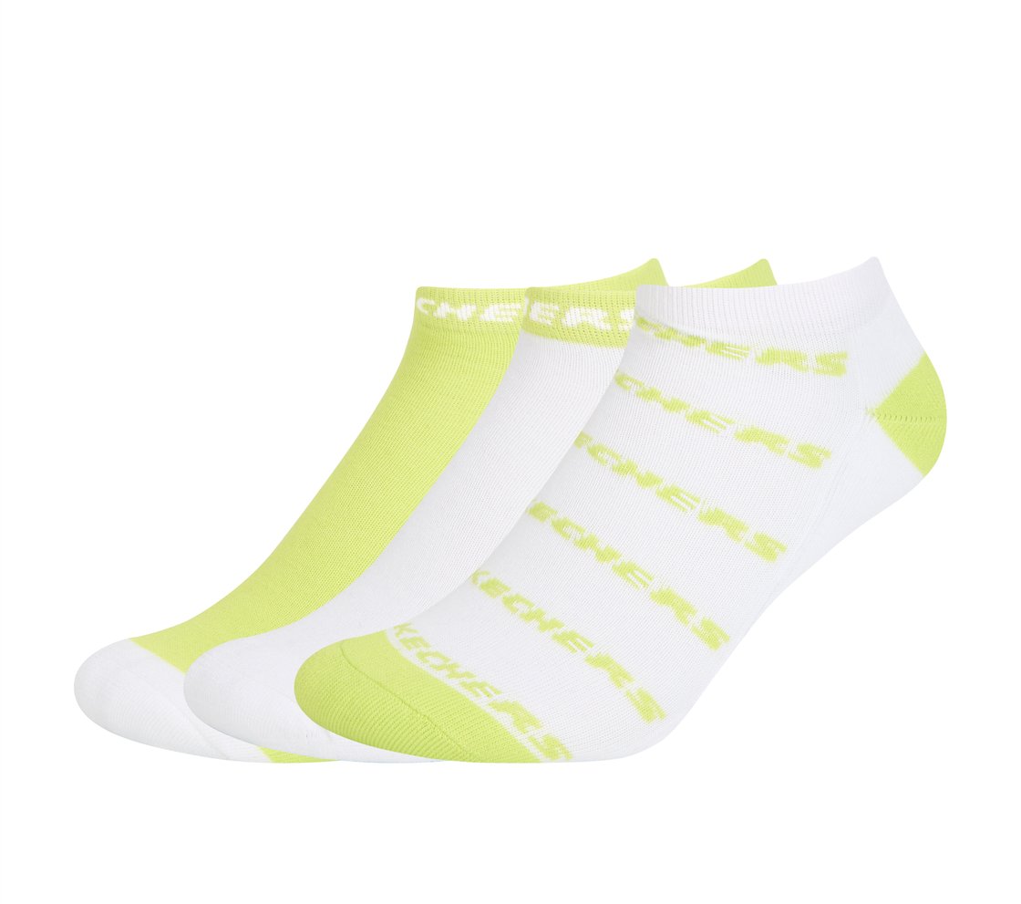 3PK WOMENS PERFORMANCE HALF TERRY LOWCUT, GREEN/WHITE Accessories Lateral View