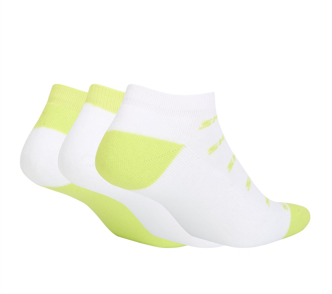 3PK WOMENS PERFORMANCE HALF TERRY LOWCUT, GREEN/WHITE Accessories Top View
