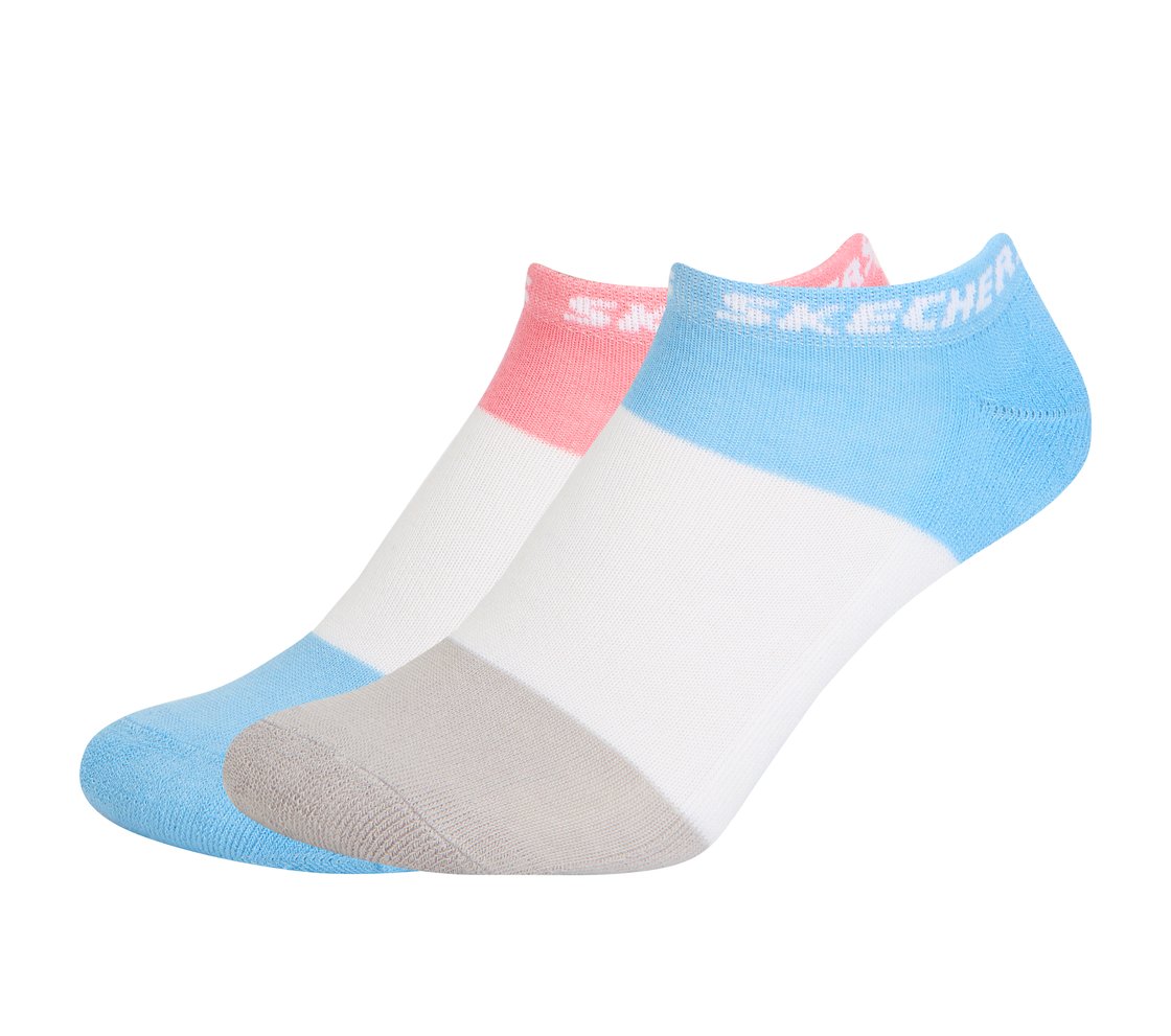 2PK WOMENS COLOR BLOCK HALF TERRY LOWCUT, MULTI Accessories Lateral View