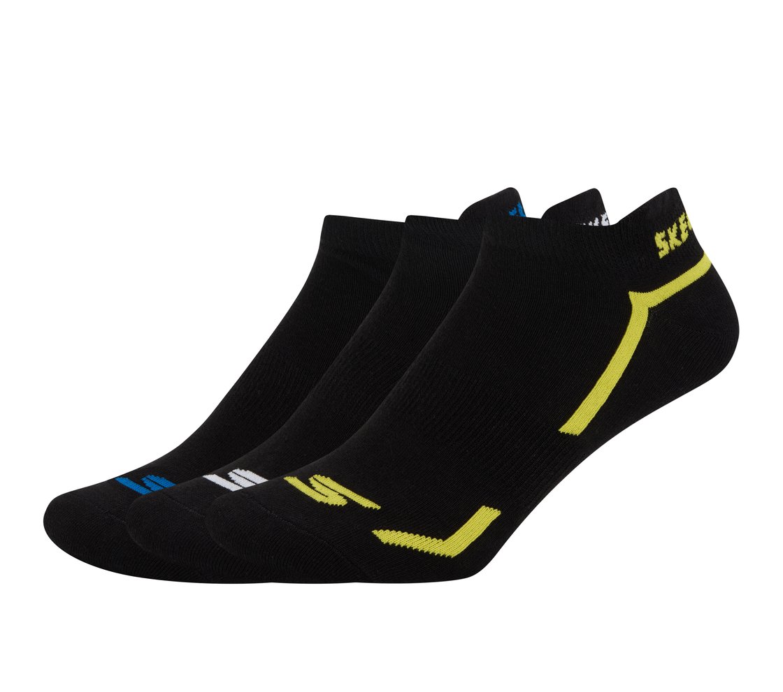 3PK MENS NON TERRY LOW CUT, BLACK Accessories Lateral View